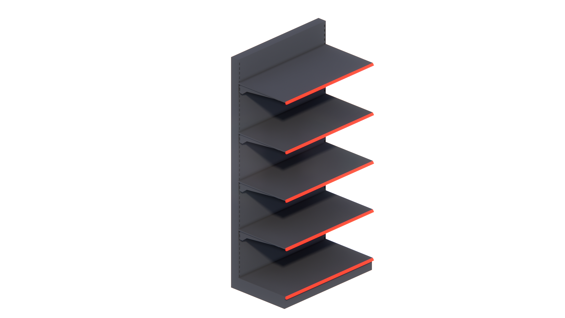 Стелаж крайстенен Стандарт * 500х665х2250мм рафтове: В500+4х400мм