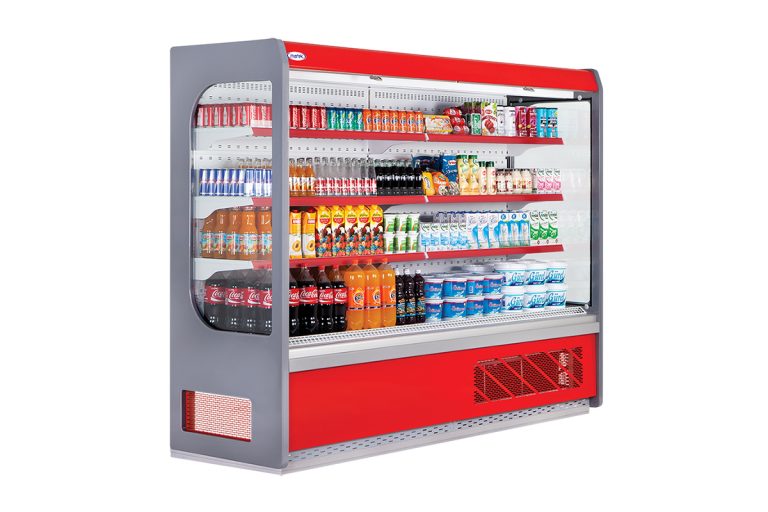 Крайстенна хладилна витрина SAMOS L 2600mm , Plug-in , Отварящи врати