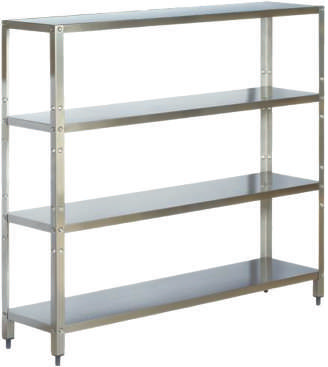 Стелаж на 4 нива INOX, 1800x500x1600