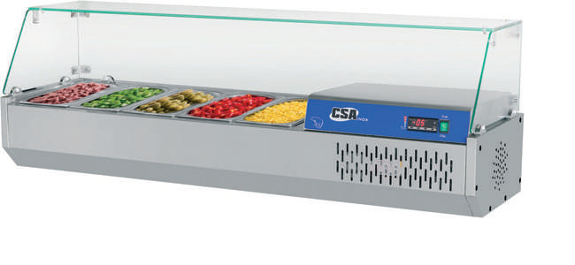 Салатиера 5x1/3GN 1410x390x460, -2/+2