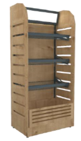 WOODEN BAKERY STAND 580x1000x2250 MDF W/PVC