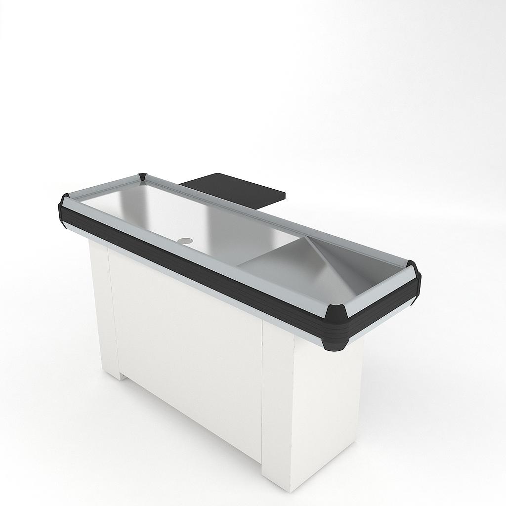 BLACK SEA CHECKOUT L TYPE DESK W/O BELT (ECO) - (RIGHT) L:1600 D:1000 / H:900 