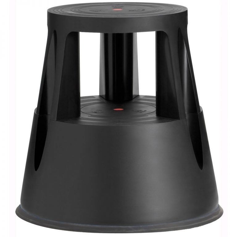 Ladder - step with wheels black