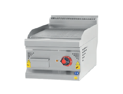 Plate-type ribbed electric grill, 400x700x300
