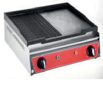Grill electric 700x400x200 Smooth and ribbed plate
