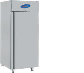 Stainless steel refrigerator 0/+8, 70x71x207