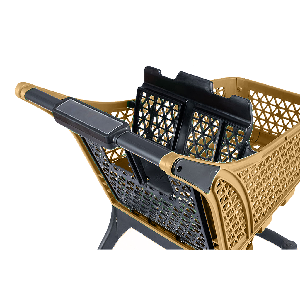 Plastic shopping cart 100lt / Golden