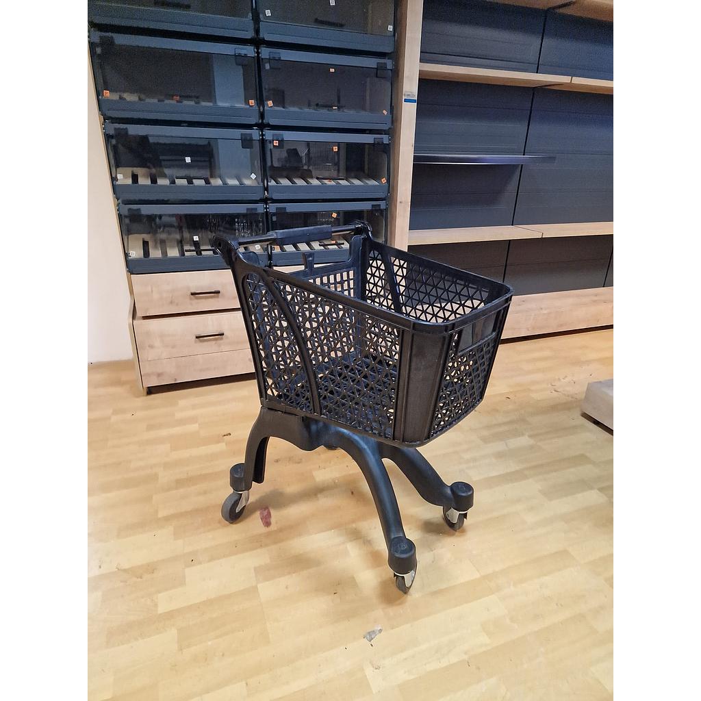 Spider plastic shopping cart 80 lt / black plastic legs