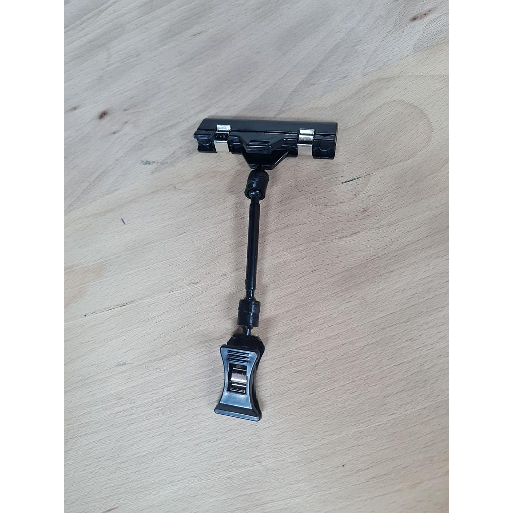 Clip with holder for price cassette 5 cm black