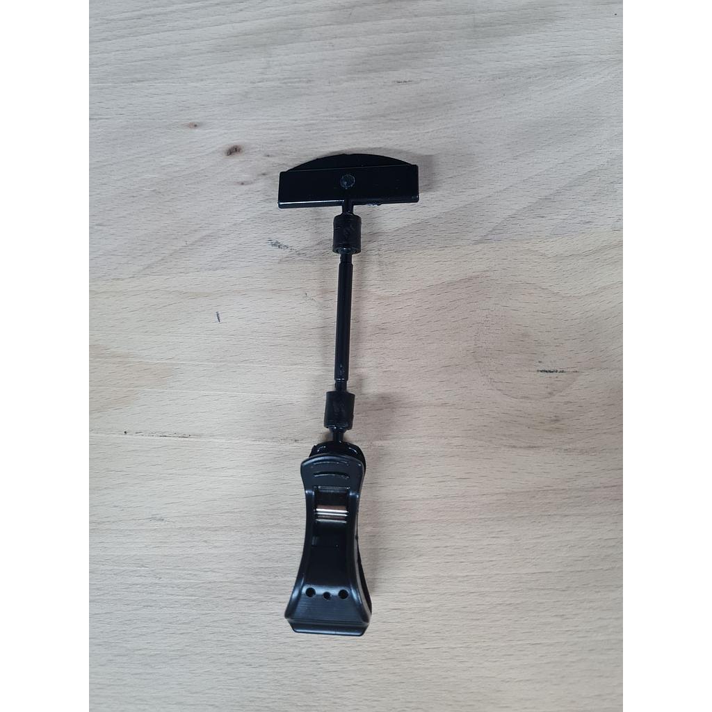 Large clip with label holder 5.5 cm - 5 cm black