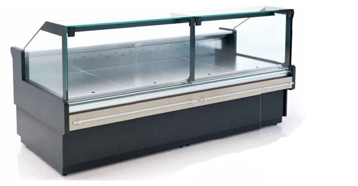 Stand refrigerated display case BARBUDA L PLATINUM 2500x1200x1200mm mm, Plug-in, with depot, with pages