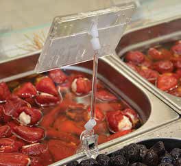 Small clip with label holder, arm 50mm / White