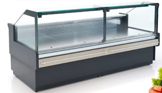 BARBUDA M PLATINIUM FLAT GLASS SERVE OVER CABINET /PLUG IN/ WITH STORAGE /PROTECTIVE BUMPER 2812x1000x1200mm