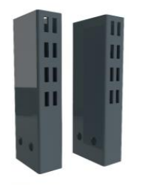 30x60 BOX PROFILE UPRIGHT (T:2,5 MM) 30x80x1650 DOUBLE SIDE PUNCHED