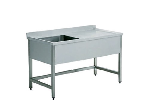 WORK TABLE WITH LEFT SINK WITHOUT MAIN SHELF 1200x700x850