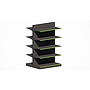 DOUBLE SIDE GONDOLA UNIT 400x1250x1650mm, Shelves: B400 + 4x400mm